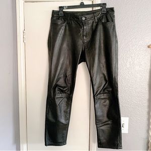 $450 KORAL Black Lambskin soft leather Pants Small / S